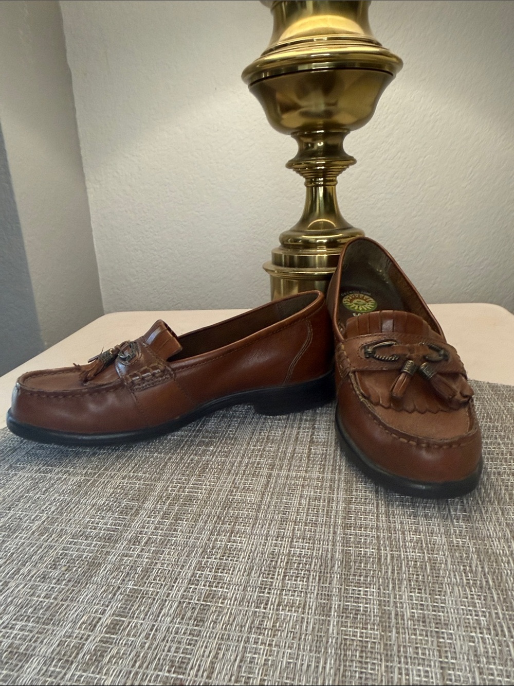 Brown Leather Tassel Loafers